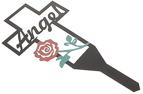 CAXUSD Gartenpfähle Aus Metall Gedenkkreuzpfahl Friedhofs-gedenkkreuzpfahl Grabschilder Für Garten Grabmarkierung Gedenktafelpfahl Gedenkpfahl Für Verstorbene Grabkreuz-dekor