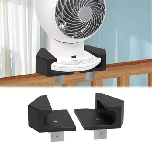 Bunk Bed Holder For Woozoo Desk Fan(8.27 Diameter Models), Bunk Buddy For Woozoo Air Circulator, Clip-On Holder For Desk Fan, Dorm/Bedroom/Office/College Room Fan Accessory(Black)