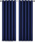 Hafaa Blackout Curtains Eyelet Navy 66x84 Inch Curtains for Kidsroom Soft Texture Thermal Insulated Living Room Curtain 2 Panels with Tie Backs