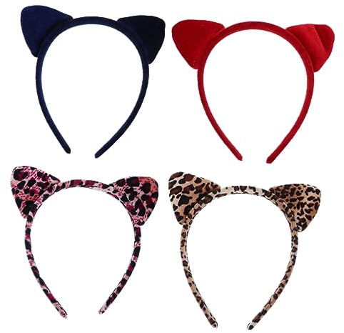 Katzenohren Haarband mit Leopardenmuster Halloween Geschenkideen