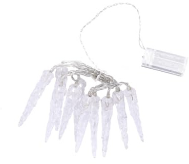 10led Eiszapfen Lichterkette aus Pvc in Weiß für Außen | Flexible Form, Energiesparende Ausführung, Geeignet für Konzerte und Hochzeiten