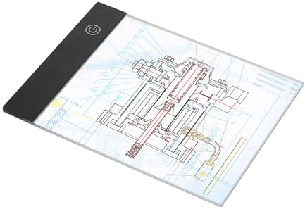 Spacnana Tablette Graphique LED A5, Bloc Lumineux en Acrylique avec luminosité Réglable pour le Dessin et le Traçage, Idéal pour les Artistes et les Animateurs