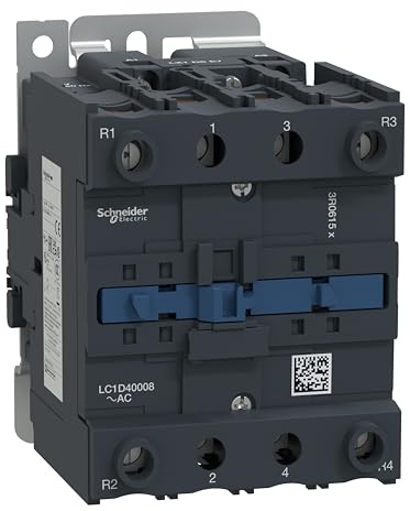 Schneider Electric TeSys Deca contactor,4P(2NO+2NC),AC-1 =440V 60 A 220V AC 50/60Hz coil,LC1D40008M7