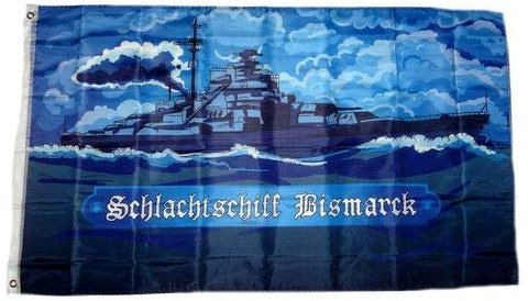 Fahne/Flagge Schlachtschiff Bismarck NEU 90 x 150 cm