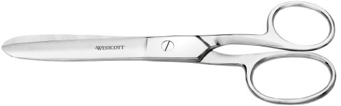 Westcott E-30872 00 Ganzstahl-Schere Steel runde Spitze, 18 cm