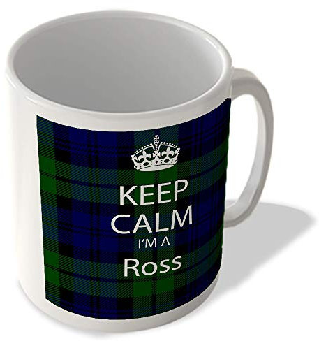 McMug - Keep Calm I'm a Ross - Scottish Clan Tartan - Mug, Ceramic, 11fl.oz.