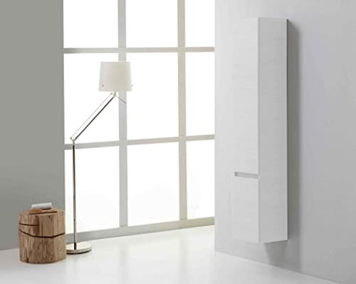 Kiamami Valentina - Colonna bagno sospesa bianco foresta h170cm, 2 ante | Manhattan