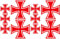 Samunshi® Eisernes Kreuz Wandtattoo 10er Set 26x17cm hellrot