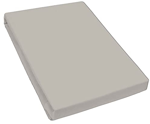 Bella Luna - Spannbettlaken 180x200cm für Boxspringbett auch passend für 200x200 cm / 200x210cm / 200x220cm Übergröße Jersey Bettbezug Baumwolle Elastan Bettlaken 180x200cm bis 200x220 cm - Graphit