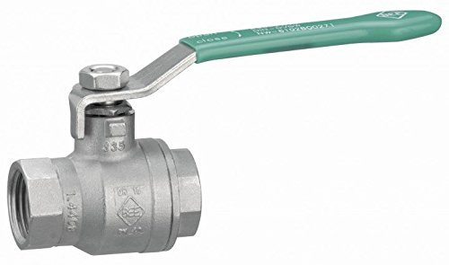 Bee Edelstahl - Kugelhahn, Baureihe 835, 2 Zoll, Gemäß DIN DVGW -Trinkwasser, Hebel Griff Grün