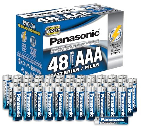 Panasonic Energy Corporation LR03XE/48PC Platinum Power - Batteria alcalina AAA a lunga durata