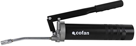 Cofan Bomba de engrase manual | Para cartucho roscado de 400 GRS | Equipada con boquilla de 4 garras | Adaptable sistema LUBE-SHUTTLE