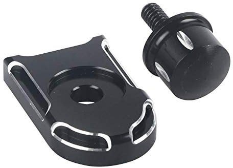 Qiilu Motorrad Sitz Schraube, Aluminium Motorrad hinten Sitz Schraube Abdeckung, Schwarz