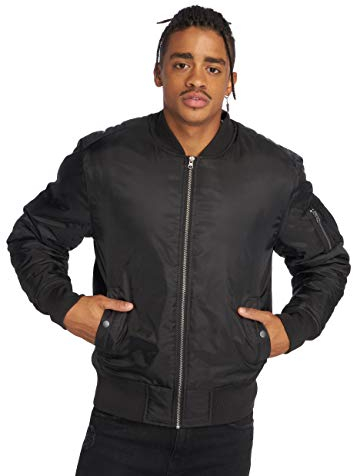 Urban Classics Herren Bomberjacke, Blusen, Schwarz, 4XL