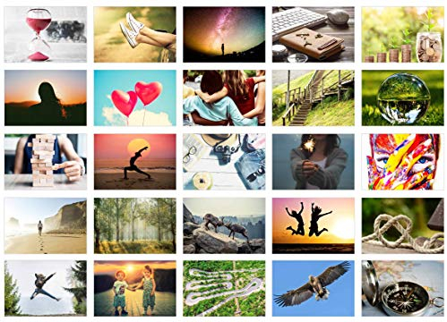 Edition Seidel Set 25 Cartoline Premium Carte motivazionali Comunicazione Allenamento Conversazione Gioco Strumenti di coaching Carte Paesaggi Natura Carte emozionali Consapevolezza di sé