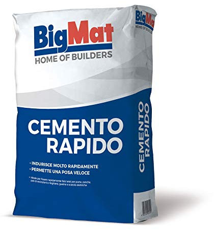 BIGMAT Béton Rapide 25 kg Mortier Hydraulique Prise et Durcissement Rapides Transparent