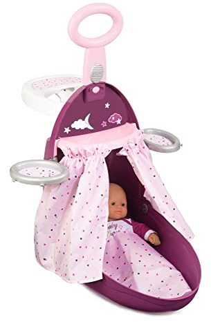 Smoby - Baby Nurse Reise-Pflegecenter - transportabler Koffer mit Rollen mit 2 Spielfunktionen, für Kinder ab 18 Monaten, rosa, lila