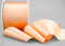 25 m x 72 mm Satinband SOPHIE APRICOT (134) Satin Tischband Schleifenband ohne Draht breites weiches Band Tischdekoration Tisch Deko Geschenkband mit einseitigem Glanz