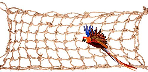 Papagei Vögel Spielzeug Hanf Seil Kletternetz Papagei Vogelkäfig Spielzeug Hängendes Kletternetz Seil Leiter für Papageien Wellensittiche Sittich Ara African Greys