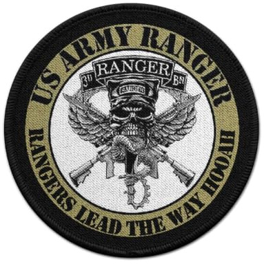 Patch US Army Ranger Lead the way HOOAH Amerika Abzeichen Skull #22825