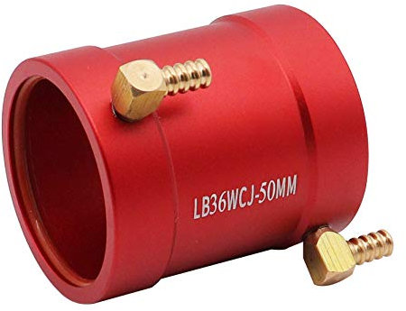 ZYCST Aluminum 36mmx50mm RC Model Boat Motor Water Cooling Jacket with Inlet & Outlet Fittings Heatsink Metal Parts for 36-Series RC Boat Motor Part Accessory (Red)