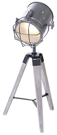 levandeo Stehlampe Dreibein 64cm Hoch Lampe Leuchte Industrie Shabby Chic Vintage Retro Scheinwerfer Stativ