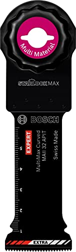 Bosch 1x EXPERT MAII 32 APIT MultiMax Plunge Cut Blades (for Stainless steel sheets, Fibre plastics GFK, CFK, Width 32 mm, Professional Accessory Multitool)