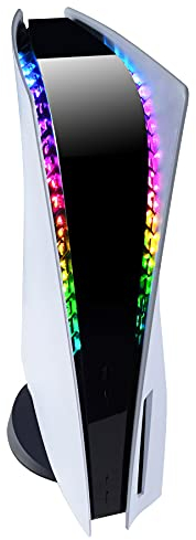 eXtremeRate RGB LED Tira de Luces con Control Remoto Tira de Luz 7 Colores 29 Efectos IR DIY Accesorios para ps5 Consola