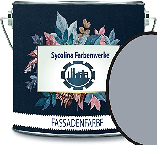 Fassadenfarbe mit Lotuseffekt hochwertige Silikonharzfarbe Sockelfarbe RAL 7040 Fenstergrau // Sycolina Farbenwerke