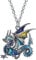 NEWEI Enamel Dragon Necklace Pendant Dainty Dragon Jewelry Gifts for Women Girls (Admiral)