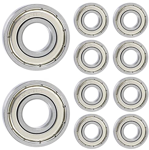10 Stück 6001 ZZ Kugellager 12 mm x 28 mm x 8 mm doppelt geschützte Rillenkugellager für DIY, Drehbänke, Motoren, 3D-Drucker, Fräsmaschinen, verschiedene mechanische Geräte,etc.