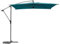 Hespéride - Parasol Déporté Carré Manoa Bleu Canard 2,5 x 2,5 m Anti-rouille Rotation 360° Protection Soleil, Intempéries pour Jardin, Terrasse