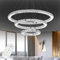 LZQ 72W LED Moderne Kristall Kronleuchter Dimmbar Pendelleuchte Kreative Hängelampe, 3 Ringe Einstellbare Deckenleuchte Kronleuchter Schlafzimmerlampe für Wohnzimmer Küche Esszimmer