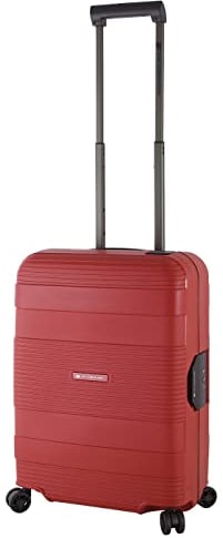 Von Cronshagen Reisetrolley Farman | Koffer mit Hartschale aus Polypropylen | Trolley mit Dreipunktverschluss | praktische Innenaufteilung | mit TSA Zahlenschloss (rot, S - Handgepäck)