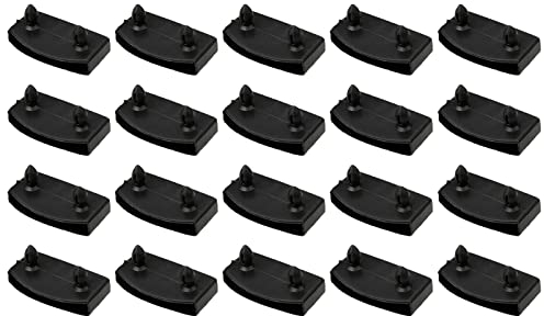 Hifrom Lattenrost-Halterungen 20 Stück - Bettlattenhalter Sets 53mm für Einzel- und Doppelbetten, Schwarz (20)
