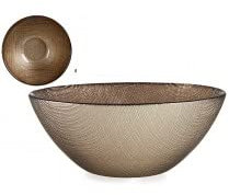 Pack de 4 Bol vidrio 15cm - cuenco para ensaladas de cristal oro viejo