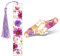 Daumen-Buchseitenhalter und Lesezeichen-Set aus Kunstharz,getrocknete Blume, Harz-Buchseitenhalter Lesezeichen mit Quaste, niedliches Buchzubehör, Geschenk für Leseliebhaber, Studenten, Lehrer