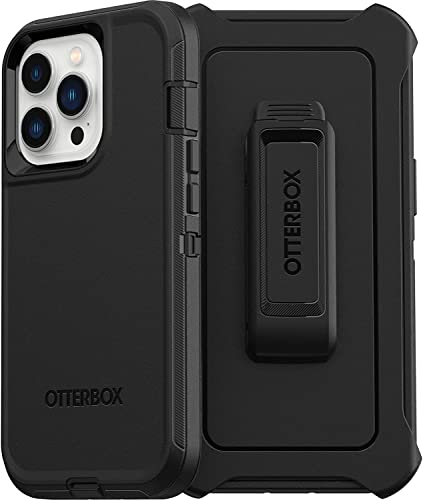 OtterBox Defender Series Screenless Edition Schutzhülle für iPhone 13 Pro (nur mit Holsterclip, keine Einzelhandelsverpackung) Schwarz