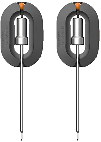 Rosenstein & Söhne Zubehör zu Smarte Grillthermometer: 2er-Set Zusatz-Sensoren für Grill-Thermometer DGT-50.app (Grillthermometer Umrüstset, Grill-Thermometer Deckel, BBQ)