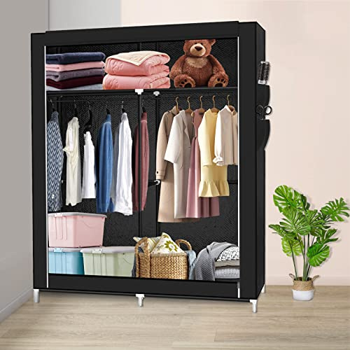 Faltbarer Kleiderschrank, Kleiderschrank, Schlafzimmer aus Vliesstoff, Organizer für Schlafzimmer, Ankleidezimmer, Textil, Vliesstoff (170 x 45 x 108 cm)