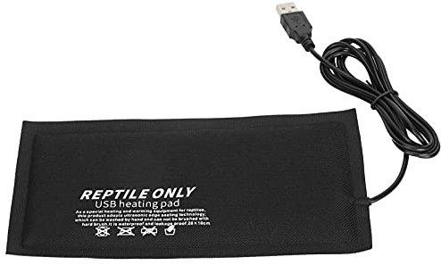 Tyenaza Reptile Heat Pad, Reptile USB Heating Pad Fiber Cloth for Reptiles Snakes Lizard Hermit Crab Turtle, Other Reptiles(M)