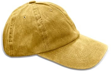TMK Cappello da Baseball Basket Vintage Invecchiato Unisex cod.2026 (Senape Vintage, 1)