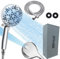 PMB Shower Head, Shower Hose, Bathroom Accessory, Shower Head and Hose, Filtered Shower Head, Shower Head High Pressure, 10 Spray Modes, Shower Hose 1.5m, Power Jet Modes | Shower Pro Head