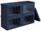 Homsorout Foldable Storage Boxes with Lids - 4 Pack Storage Cubes with Transparent Window Fabric Storage Organiser Box for Clothes, Books, Wardrobe, Closet, Office (Navy Blue)