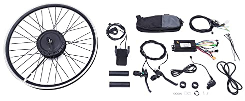 Begoniape 24 Zolll E-Bike Umbausatz Elektrofahrrad Vorderrad Conversion Kit Aluminium Hub Umbausatz Kit mit LCD Display Electric Bicycle Umbausatz Motor 36V 500W