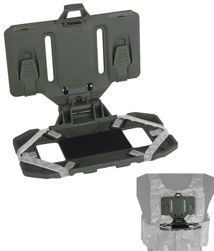 Gilet tactique Molle support de téléphone pliable pour téléphone portable de 11,9 à 17 cm, OD, taille unique