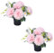 Caliko Set of 2 Artificial Flowers for Graves 25cm | 12 Head Grave Flower Pots | Perfect for Enhancing Memorial & Cemetery Decor | Improved Design for Funeral Elegance (Pink Daises)