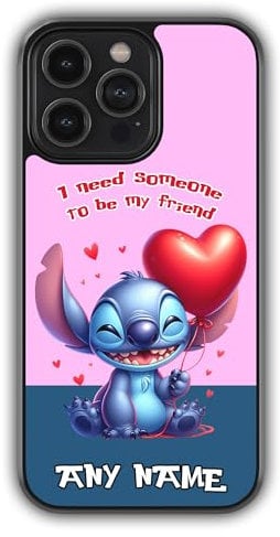 mypetsdirect.co.uk iPhone 12 Pro Max Compatible Personalised Cute Stitch Phone Case, Stich Bumper Cover, Anti-Scratch, Anti-Drop, Camera Lens Protection, Sidewall Bumper, ShockProof Drop Protection