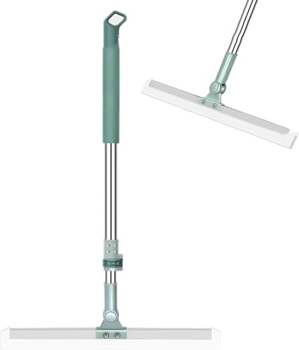 Rascador de suelo de silicona, rasqueta de suelo con mango largo, escobilla de goma de silicona de 30/50 cm, escobilla de goma multifuncional para sala de estar, cocina, baño