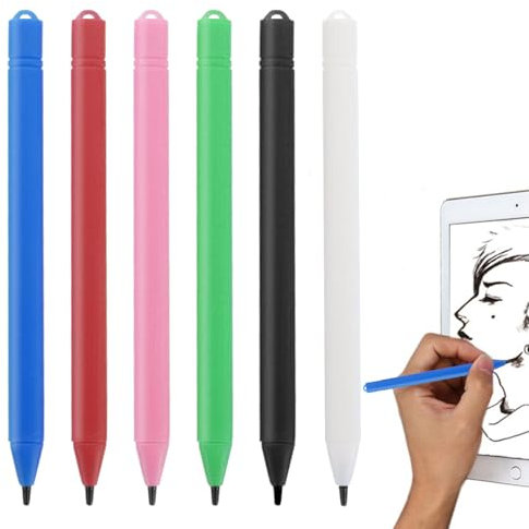 YIZWINS 6 Pièces Stylos pour Tablette D'écriture LCD Stylos pour Planche, Stylet Tablette, Stylo à Dessin LCD Jouet en Vrac, Adaptée Aux Tablettes D'écriture LCD et Tablettes de Dessin